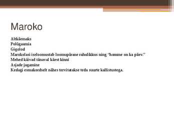 Minu Maroko #6