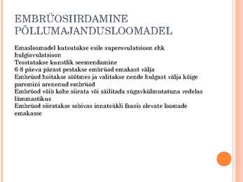 Embrüosiirdamine imetajatel #3