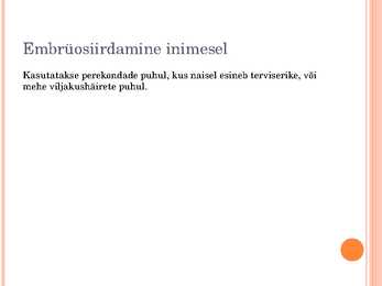 Embrüosiirdamine imetajatel #6