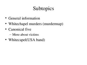 Whitechapel esitlus #2