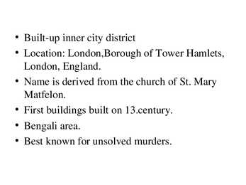 Whitechapel esitlus #3