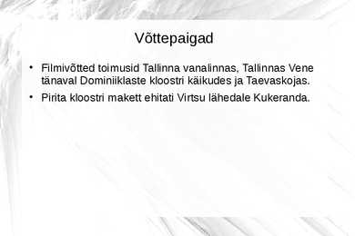 Viimne reliikvia - ettekanne #5