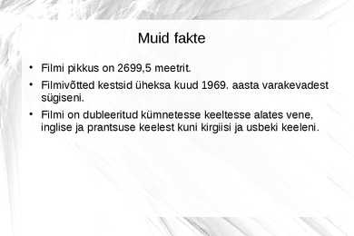 Viimne reliikvia - ettekanne #9