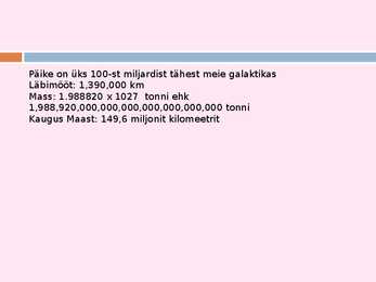 Päikese - powerpoint esitlus #2