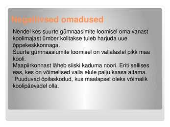 Põhikoolide ja gümnaasiumide eraldamine - esitlus #4