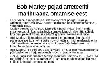 Bob Marley esitlus #3
