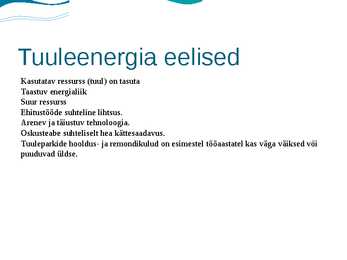 Ettekanne teemal-Tuuleenergia #12