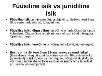 Ettevõtluse alused äriühingud #2