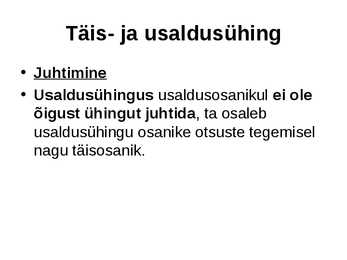 Ettevõtluse alused äriühingud #13