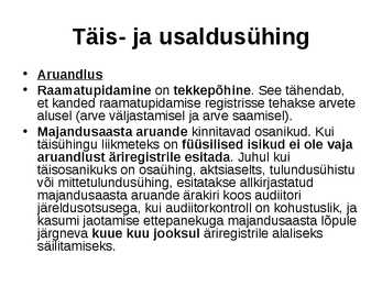 Ettevõtluse alused äriühingud #16