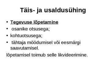 Ettevõtluse alused äriühingud #17