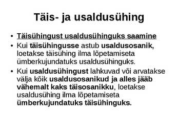 Ettevõtluse alused äriühingud #18