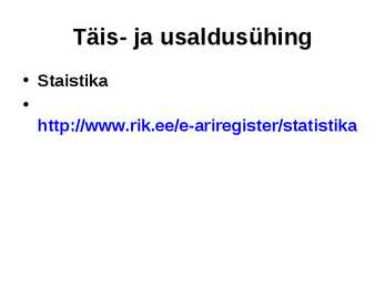 Ettevõtluse alused äriühingud #20
