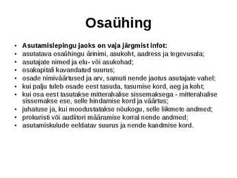 Ettevõtluse alused äriühingud #28