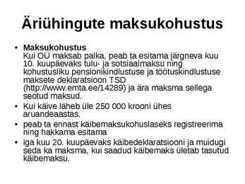 Ettevõtluse alused äriühingud #5