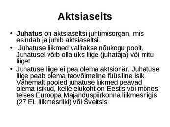 Ettevõtluse alused äriühingud #47