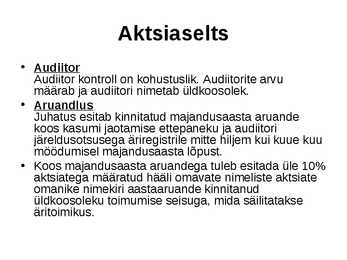 Ettevõtluse alused äriühingud #50