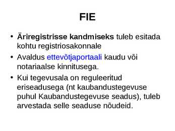 Ettevõtluse alused äriühingud #54