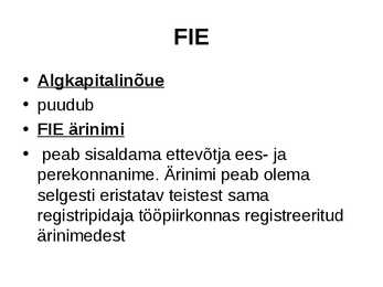 Ettevõtluse alused äriühingud #55