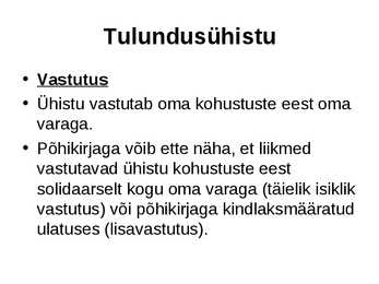 Ettevõtluse alused äriühingud #64