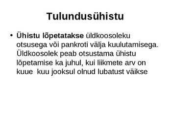 Ettevõtluse alused äriühingud #69