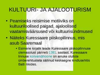 Maaturismi alaliigid #8