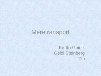 Meretransport - esitlus