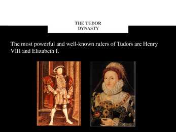 The Tudor Dynasty- Tudorite dünastia-Powerpoint Show #5