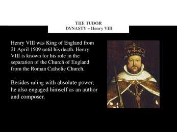 The Tudor Dynasty- Tudorite dünastia-Powerpoint Show #6