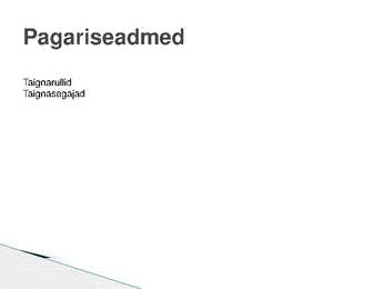 Pagariseadmed #2