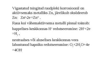 Korrosiooni teke ja selle eemaldamine #5