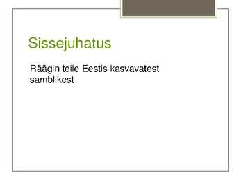 Eesti Samblikud #2
