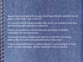 18-sajandi Eesti köök #2