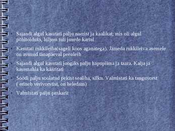 18-sajandi Eesti köök #3