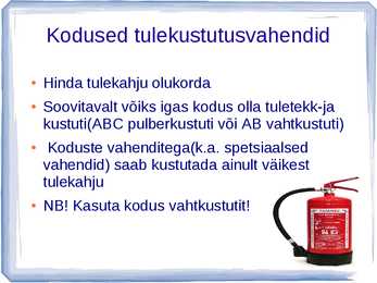 Tulekustutusained ja -vahendid #3
