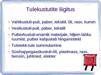 Tulekustutusained ja -vahendid #5