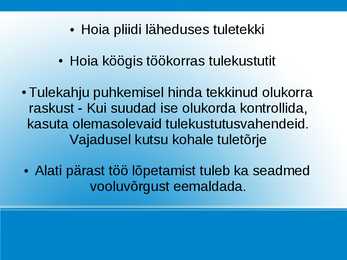 Ohutusnõuded köögitööl seadmetega #4