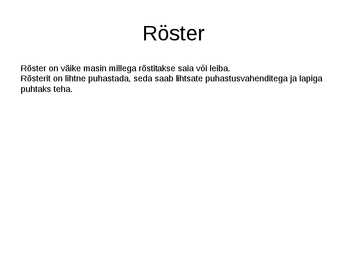 Köögiseadmete referaat #4