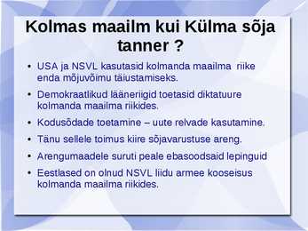 Kolmas maailm - esitlus #3