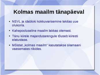 Kolmas maailm - esitlus #5