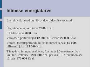 Ökoloogia energia loeng #73