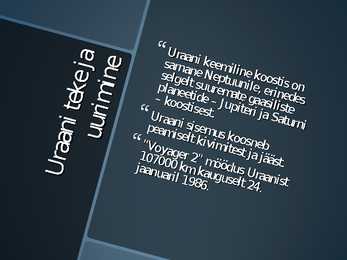 Päikesesüsteemi seitsmes planeet - Uraan-PowerPoint esitlus #3