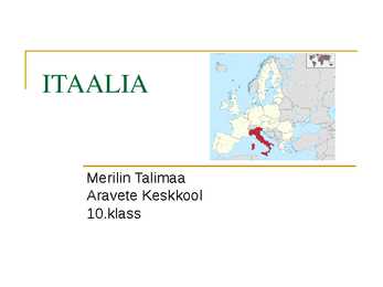 ITAALIA esitlus
