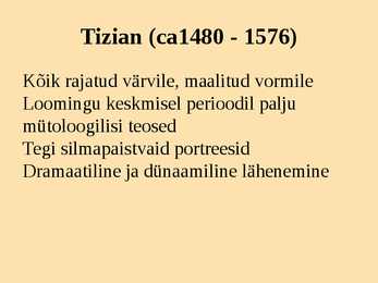 Kõrgrenessanss kujutavas kunstis powerpoint #24