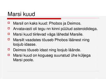 Marss-Marsi sateliidid ja kuud #8
