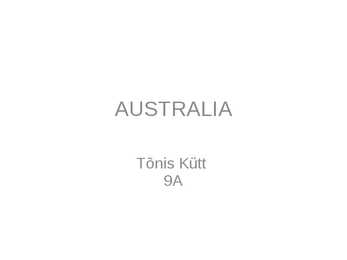 Austraalia esitlus inglise keeles