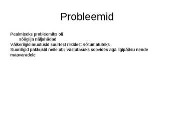 Kolmas maailm kokkuvõte #8