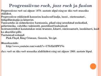 20-sajandi rock- ja popmuusika stiilid Powerpoint esitlus #19