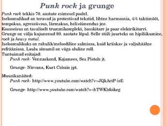20-sajandi rock- ja popmuusika stiilid Powerpoint esitlus #24
