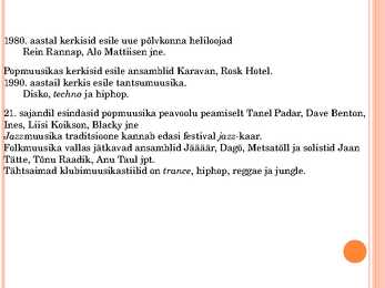 20-sajandi rock- ja popmuusika stiilid Powerpoint esitlus #31
